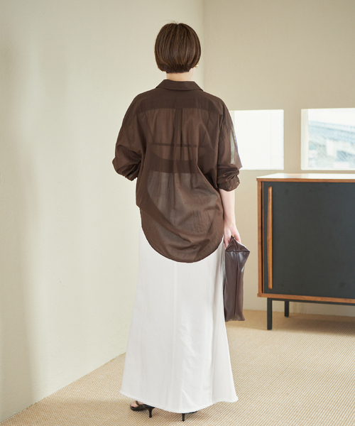スカート Garment dye long スカートの画像