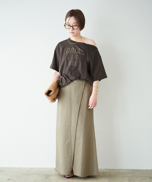 スカート Garment dye long スカートの画像