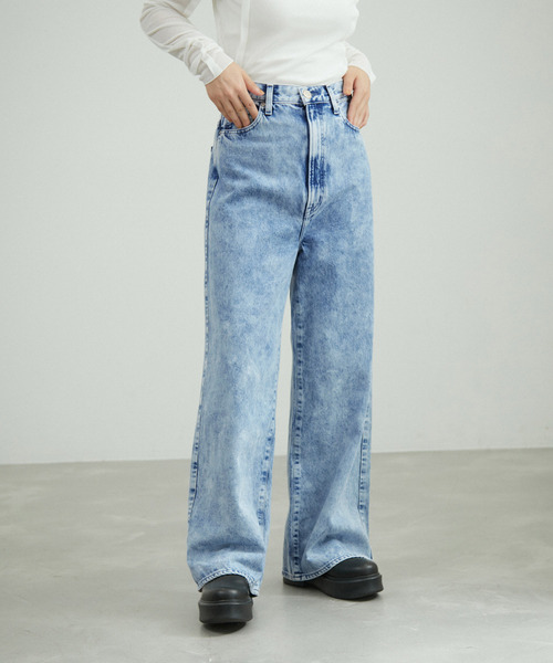 「NEEDBY heritage」 デニムパンツ 24 ブルー レディース_画像9