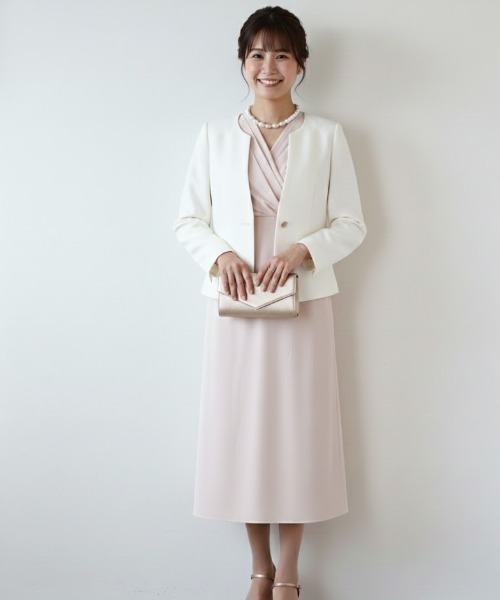 「a lot of love」 長袖ワンピース FREE アイボリー レディース_画像7
