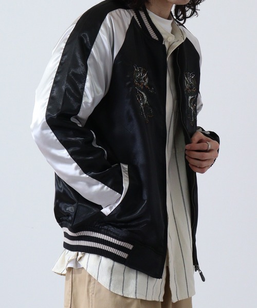 「ACE」 スカジャン L ブルー メンズ_画像5