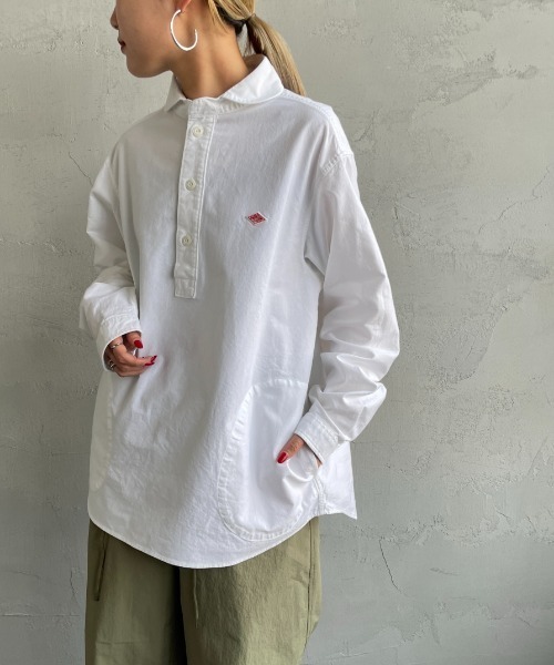 Danton（ダントン） 長袖シャツ 42 ホワイト レディース : ZOZOTOWN 