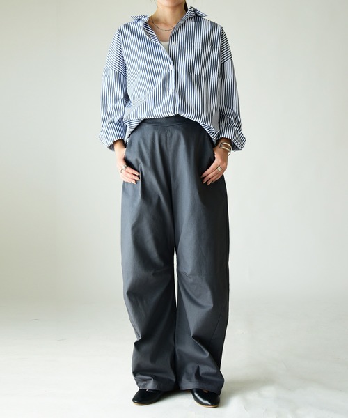 「and it_」 パンツ 4L チャコールグレー レディース_画像2