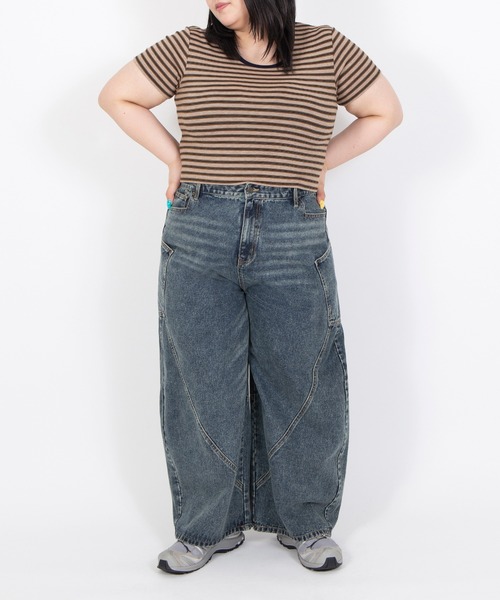 「PUNYUS」 デニムパンツ 4 ライトブルー レディース_画像2