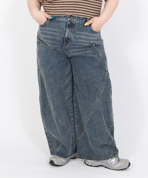 「PUNYUS」 デニムパンツ 4 ライトブルー レディース_画像5
