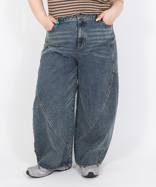 「PUNYUS」 デニムパンツ 4 ライトブルー レディース_画像7