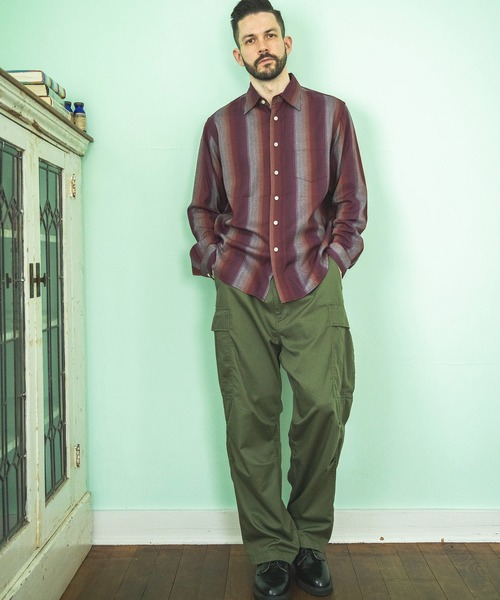 「MR.OLIVE」 長袖シャツ SMALL グリーン メンズ_画像7
