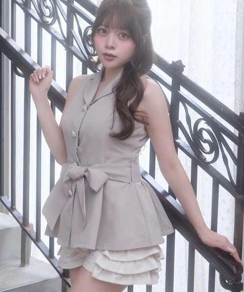 Belle Charme コート アウター 「Belle Charme」Ribbon Belt Jacket