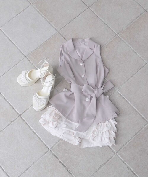 Belle Charme コート アウター 「Belle Charme」Ribbon Belt Jacket