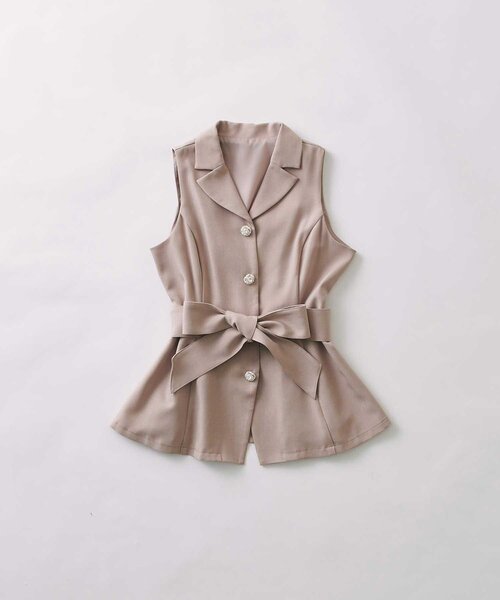 【Belle Charme】Ribbon Belt Jacket Belle Charme コート アウター 「Belle Charme」Ribbon Belt Jacket