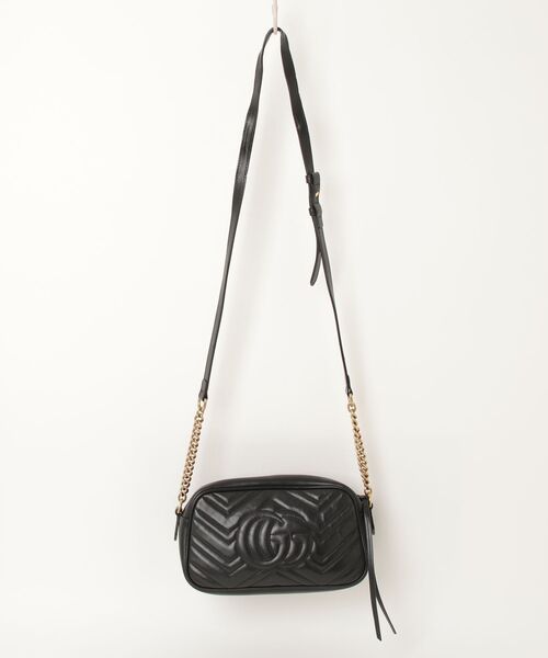 「GUCCI」 GG Marmont チェーン ショルダーバッグ - ブラック レディース_画像2
