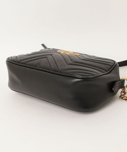 「GUCCI」 GG Marmont チェーン ショルダーバッグ - ブラック レディース_画像3
