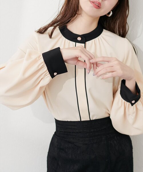 「natural couture」 長袖ブラウス FREE サックスブルー レディース_画像2