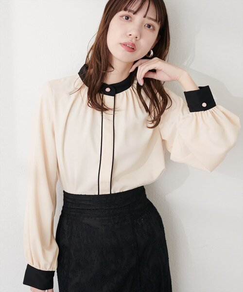 「natural couture」 長袖ブラウス FREE サックスブルー レディース_画像3