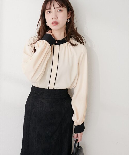 「natural couture」 長袖ブラウス FREE サックスブルー レディース_画像4