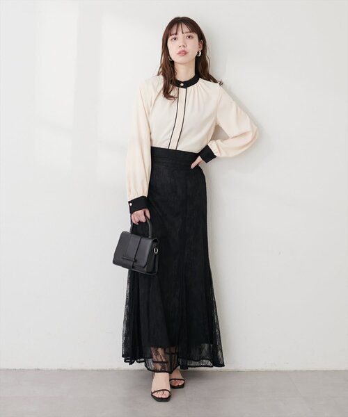 「natural couture」 長袖ブラウス FREE サックスブルー レディース_画像5