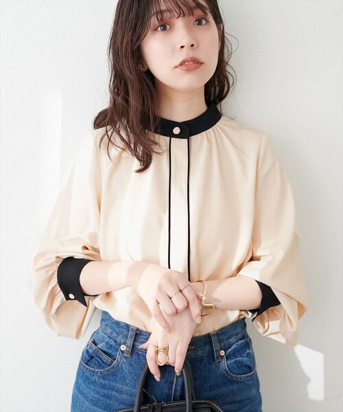 「natural couture」 長袖ブラウス FREE サックスブルー レディース_画像6