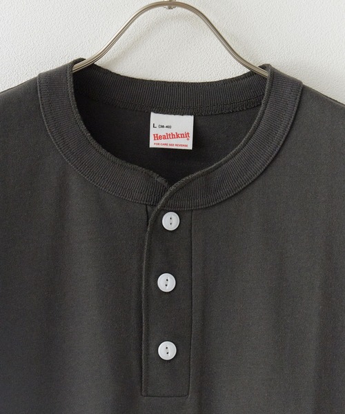 Healthknit（ヘルスニット） ヘンリーネック tシャツ Healthknit/ Open