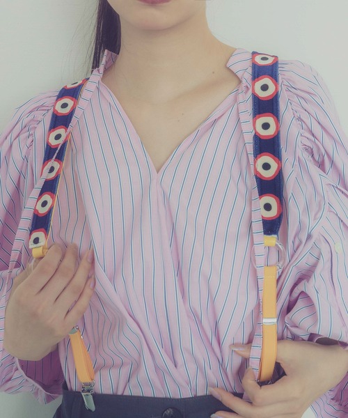 「MONDEWORK」 サスペンダー ONE SIZE イエロー レディース_画像6