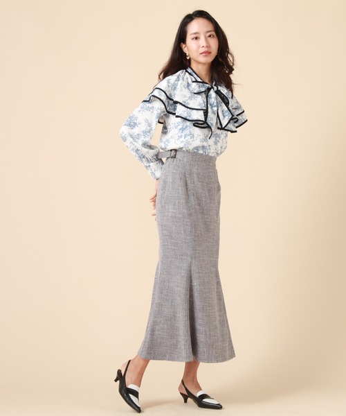 「Cheek」 スカート SMALL チャコールグレー レディース_画像2