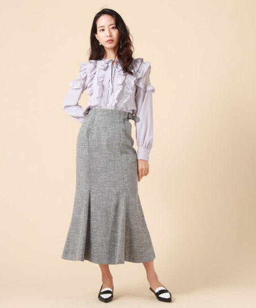 「Cheek」 スカート SMALL チャコールグレー レディース_画像9