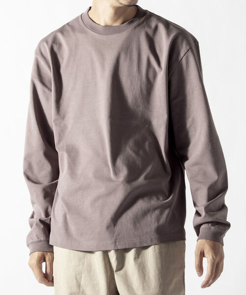 「BATONER」 長袖Tシャツ LARGE ライトパープル メンズ_画像4