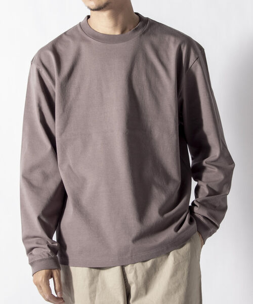 「BATONER」 長袖Tシャツ LARGE ライトパープル メンズ_画像5