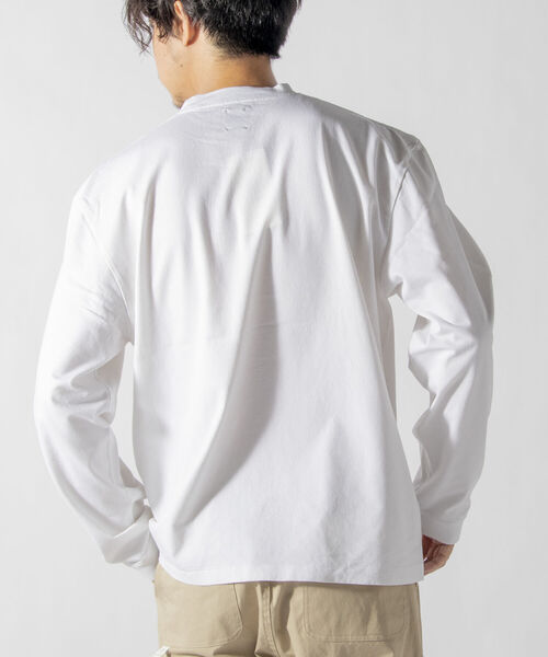「BATONER」 長袖Tシャツ LARGE ライトパープル メンズ_画像7