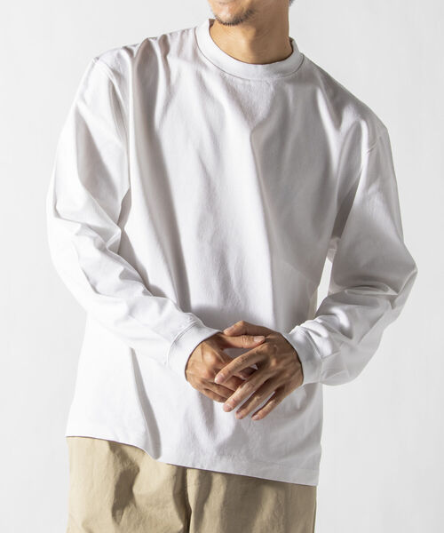 「BATONER」 長袖Tシャツ LARGE ライトパープル メンズ_画像8