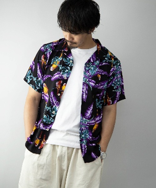STYLEBLOCK シャツ レーヨンオープンカラーアロハシャツ メンズ