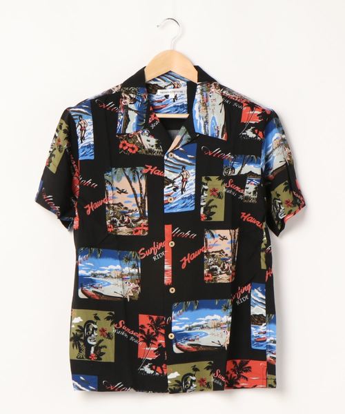 STYLEBLOCK シャツ レーヨンオープンカラーアロハシャツ メンズ