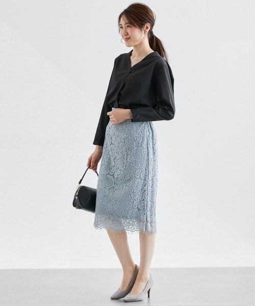 7days Life Styling ブラウス シャツ 「とろみシリーズ」Vネック