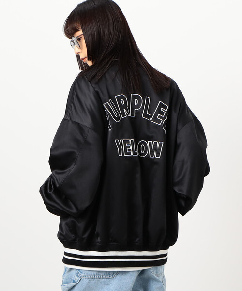 Purple&Yellow（パープルアンドイエロー） ブルゾン アウター サテン 