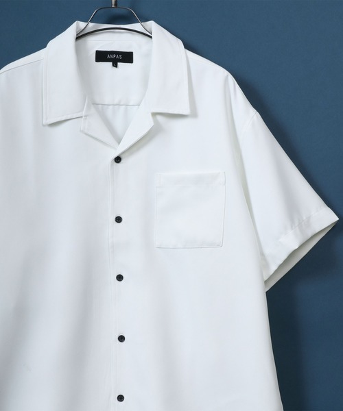 ANPAS（アンパス） シャツ ANPAS Twill Fabric Oversized Open Collar