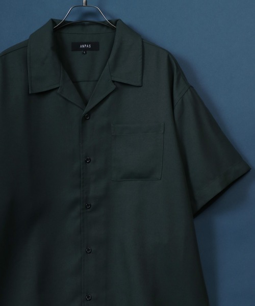 ANPAS（アンパス） シャツ 半袖 ANPAS Twill Fabric Oversized Open