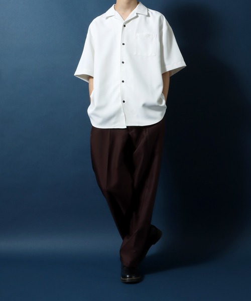 ANPAS（アンパス） シャツ 半袖 ANPAS Twill Fabric Oversized Open