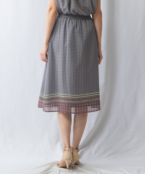 ナラカミーチェ（NARACAMICIE）/パネル柄プリントスカート NARACAMICIE（ナラカミーチェ） スカート パネル柄プリントスカート