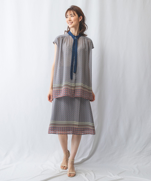 NARACAMICIE（ナラカミーチェ） スカート パネル柄プリントスカート