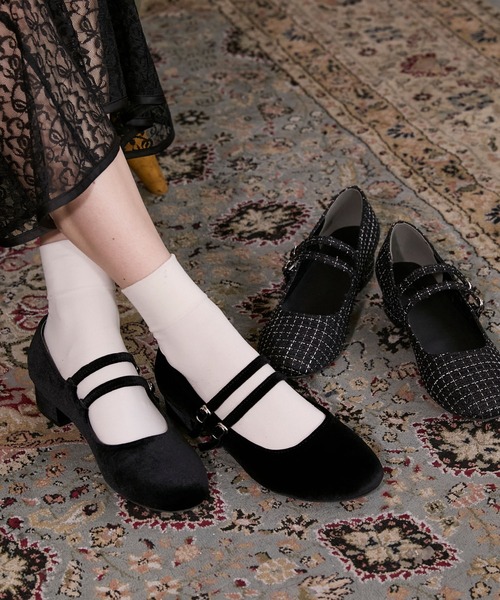 BONLECILL noir バレエシューズ パンプス 「BONLECILL noir」ダブル