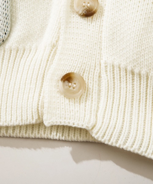 COYSEIO カーディガン 長袖 クリーム 動物柄 COYSEIO カーディガン 長袖 クリーム 動物柄