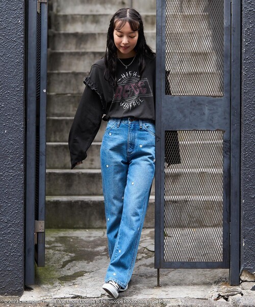 tシャツ ACDC HIGH VOLTAGE フリル ロンT / エーシーディーシー ハイボルテージ フリルロンT  / ロックＴシャツ / バンドＴ FREAK'S STORE tシャツ ACDC HIGH VOLTAGE フリル ロンT