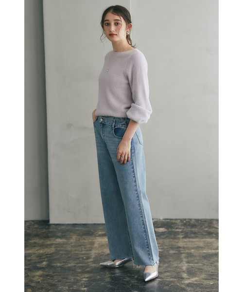 &. NOSTALGIA（ノスタルジア） ニット セーター フェザーヤーンプル