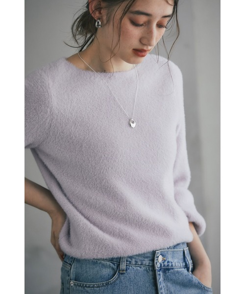 うさうさ　Pニット グレー &. NOSTALGIA（ノスタルジア） ニット セーター フェザーヤーンプル