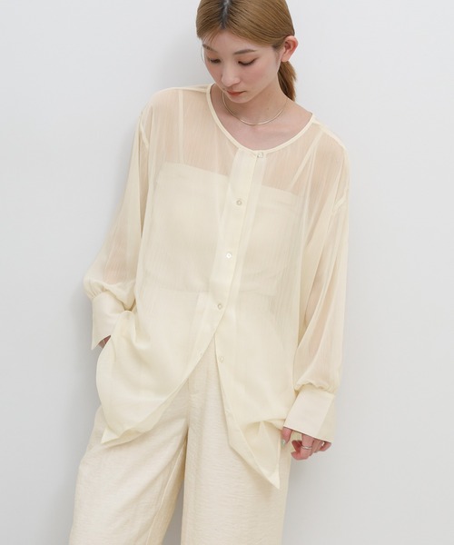select MOCA（セレクトモカ） ブラウス シャツ 2WAYシフォンブラウス