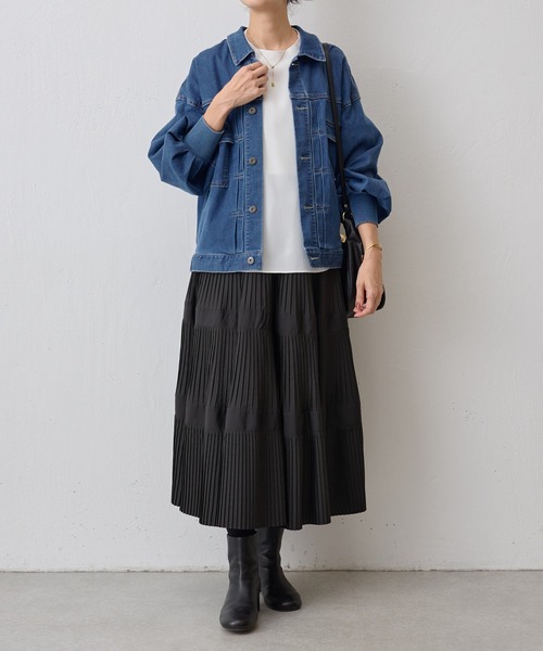 BEARDSLEY 袖パフGジャン デニムジャケット インディゴ フリー BEARDSLEY 袖パフGジャン デニムジャケット インディゴ フリー