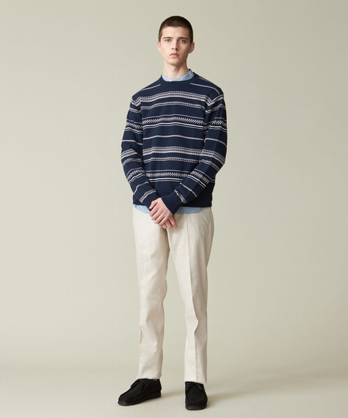 ELASTIC WOOL ストレートスラックス(1 BLUE): : メンズ｜UNITED