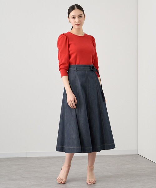 ANAYI（アナイ） ニット セーター シアースリーブギャザー プル