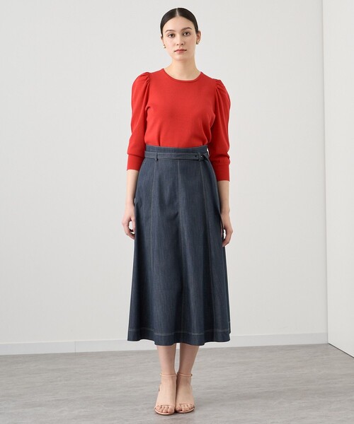 ANAYI（アナイ） ニット セーター シアースリーブギャザー プル