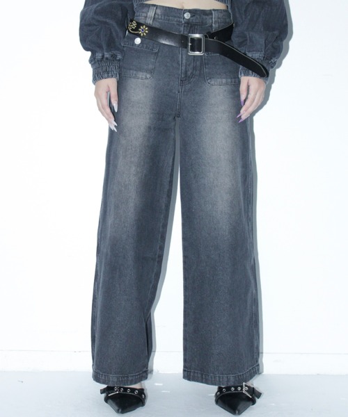 Nope Girl ジーンズ デニム デニムパンツ NG wide leg denim pants
