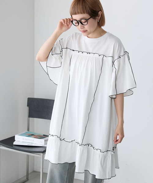 tシャツ フレアスリーブTシャツ レディース フレアスリーブTシャツ・全4色 | レディースファッション通販